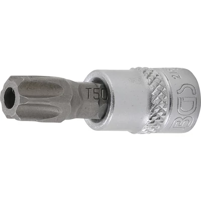Behajtófej | 6,3 mm (1/4") | T-profil (Torx) T50 furattal