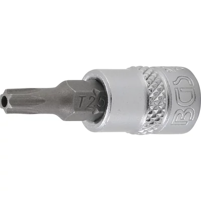 Behajtófej | 6,3 mm (1/4") | T-profil (Torx) T25 furattal