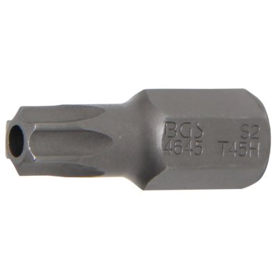 Behajtófej | Külső hatszögletű 10 mm (3/8") | T-profil (Torx) T45 furattal