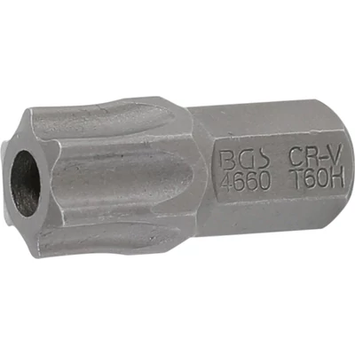 Behajtófej | Külső hatszögletű 10 mm (3/8") | T-profil (Torx) T60 furattal