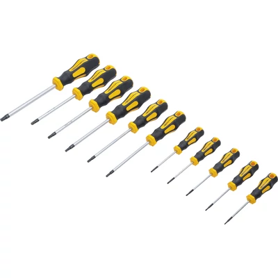 Csavarhúzó készlet | T-profil (Torx) furattal | 11 darabos