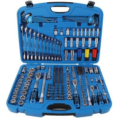 Dugókulcskészlet | 6,3 mm (1/4")/10 mm (3/8")/12,5 mm (1/2") | 218 darabos