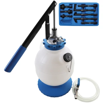 Hajtóműolaj-betöltő készülék kézi pumpával, 8 adapterrel | 7 l