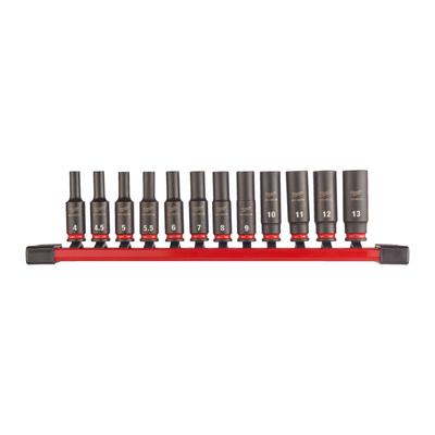 1/4" Gépi Dugókulcs 6 lapú, hosszú készlet (12 részes) 1 db