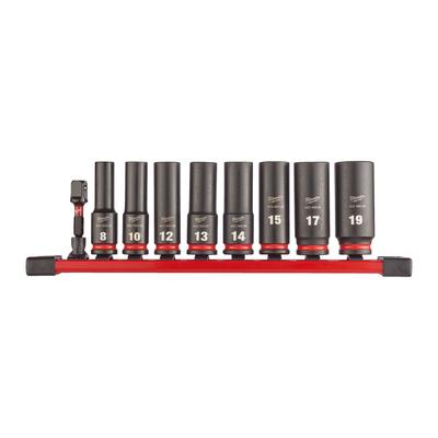 3/8" Gépi Dugókulcs 6 lapú, hosszú készlet (9 részes) 1 db