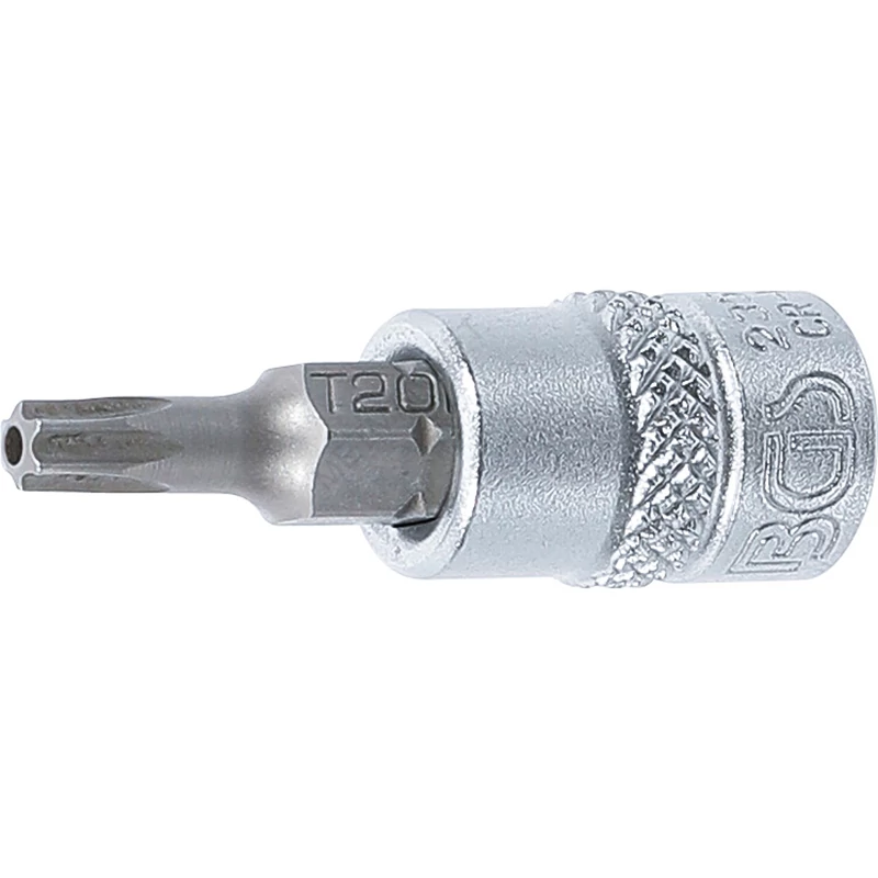 Behajtófej | 6,3 mm (1/4") | T-profil (Torx) T20 furattal