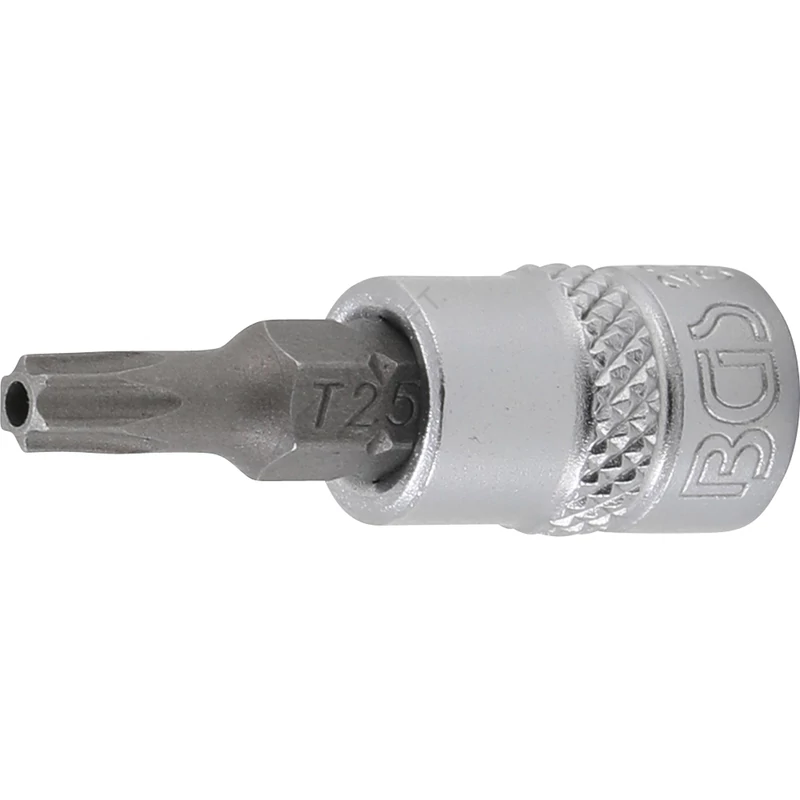 Behajtófej | 6,3 mm (1/4") | T-profil (Torx) T25 furattal