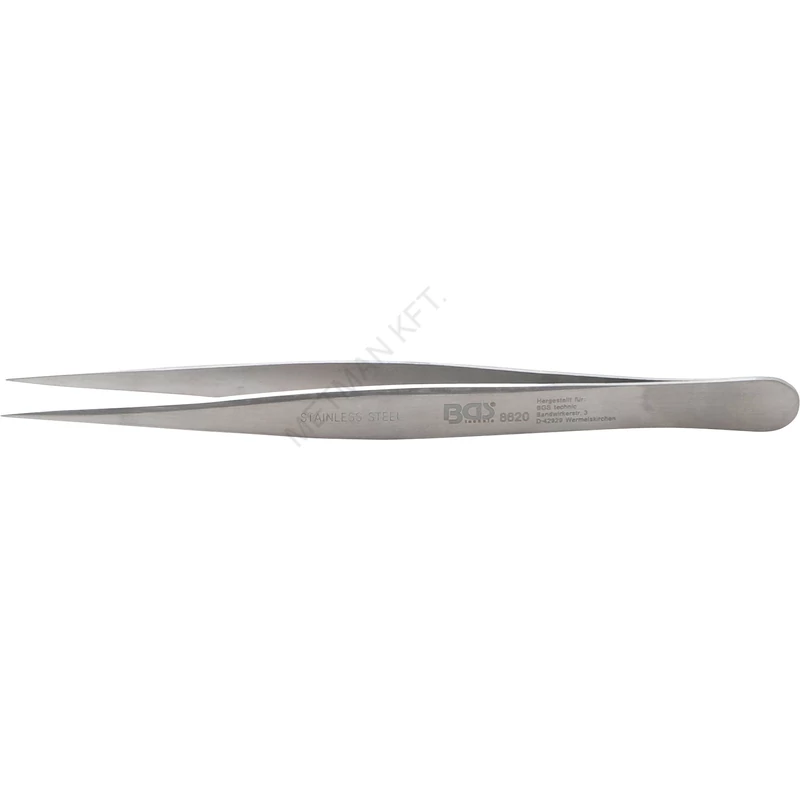 Hegyes nemesacél csipesz | egyenes | 125 mm