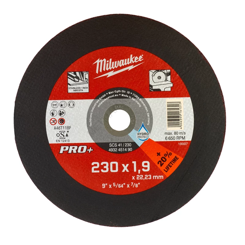 Vágókorong fémhez 230X1,9 Egyenes SC41 PRO+ /1db (Rendelési egység 25 db)